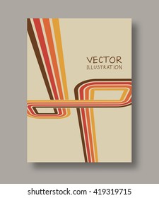 Geometric strip abstract flyers. Brochures unusual color shapes style. Design Painting elements. Line art. Wallpaper with empty space for your text. Vector illustration.