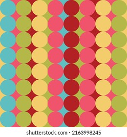 Geometric stripe of colorful dots and stars