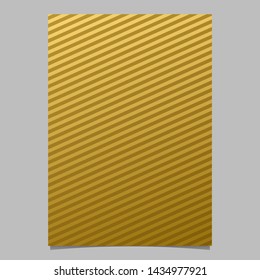 Geometric stripe flyer template - gradient vector brochure background graphic from stripes