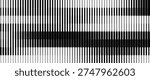 Geometric Stripe Halftone Background with Vertical Lines and Subtle Density Transition. Monochrome Vector Texture.