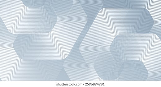 Geometric stripe line hexagon lines on gray background. Abstract illustration design simple