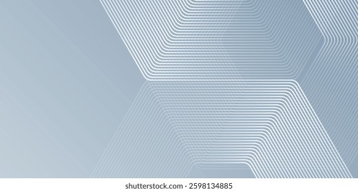 Geometric stripe line hexagon lines on gray background simple abstract modern