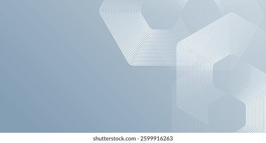 Geometric stripe line hexagon lines on gray background design abstract