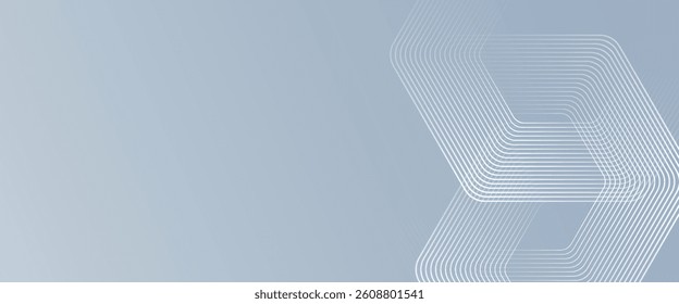 Geometric stripe line hexagon lines on gray background simple