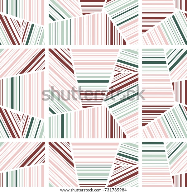 Geometric Stripe Seamless Repeat Pattern Background Stock Vector