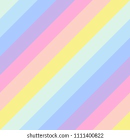 Geometric striped background, pastel rainbow spectrum colors. LGBTQ colors. Abstract geometric striped seamless pattern, rainbow stripes. Vector illustration. Colorful wave, wavy LGBT flag.