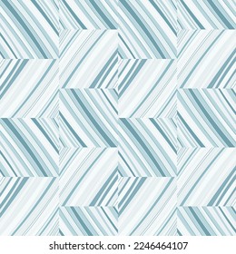 Geometric striped mosaic tile ornament. Decorative vintage wave lines seamless patern. Creative design for fabric, textile print, wrapping paper, cover. Vector illustration