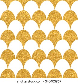 Geometric striped ornament. Vector gold seamless patterns. Modern stylish texture. Gold linear braids. Trendy gold glitter texture