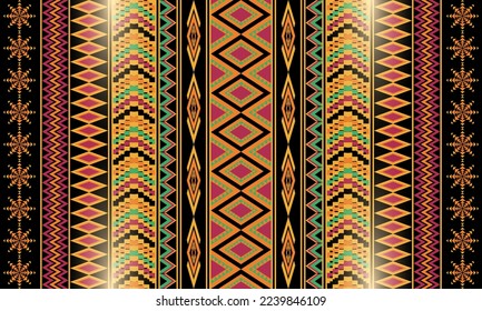 Geometric striped pattern folklore ornament. Tribal ethnic vector texture ornate elegant luxury style. Figure tribal embroidery. Aztec Indian, Scandinavian, Gypsy, Mexican, African, folk patterns.