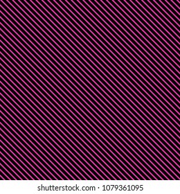 Geometric striped pattern with pink continuous lines on black background. Vector illustration