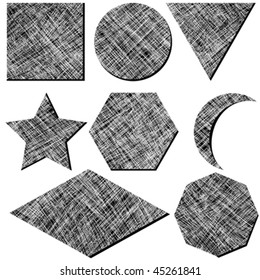 geometric stripes over white background, abstract art illustration