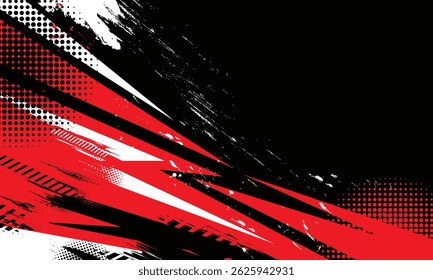 Plano de fundo de corrida de listras geométricas com traços de pincel grunge para decalque de envoltório de carro