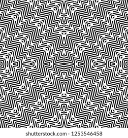 Geometric stripes rhombus pattern. Seamless tribal vintage monochrome colors vector illustration ready for fashion textile print.