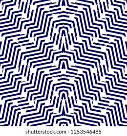 Geometric stripes rhombus pattern. Seamless tribal vintage monochrome colors vector illustration ready for fashion textile print.