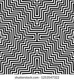 Geometric stripes rhombus pattern. Seamless tribal vintage monochrome colors vector illustration ready for fashion textile print.