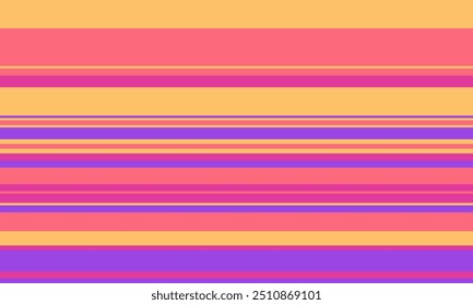 Geometric stripes seamless vector pattern with horizontal lines in varied colours, creating an abstract background. Ideal for textile design, wallpaper, or graphic prints.