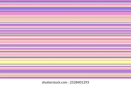 Geometric stripes seamless vector pattern with horizontal lines in varied colours, creating an abstract background. Ideal for textile design, wallpaper, or graphic prints.