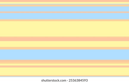 Geometric stripes seamless vector pattern with horizontal lines in varied colours, creating an abstract background. Ideal for textile design, wallpaper, or graphic prints.