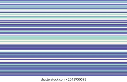 Geometric stripes seamless vector pattern with horizontal lines in varied colours, creating an abstract background. Ideal for textile design, wallpaper, or graphic prints.