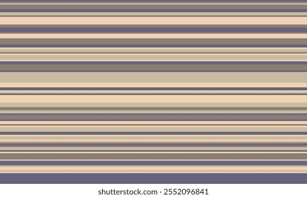 Geometric stripes seamless vector pattern with horizontal lines in varied colours, creating an abstract background. Ideal for textile design, wallpaper, or graphic prints.