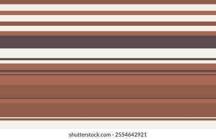 Geometric stripes seamless vector pattern with horizontal lines in varied colours, creating an abstract background. Ideal for textile design, wallpaper, or graphic prints.