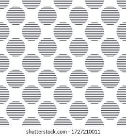 Geometric stripped Dots Vector Seamless Pattern. Stock vector illustration