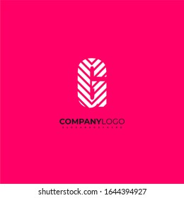 concepto de diseño geométrico de logotipo G moderno aislado en fondo rosa