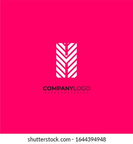 concepto de diseño geométrico de logotipo H moderno despojado aislado en fondo rosa