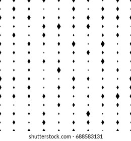 Geometric stripped seamless pattern with random rhombuses. Monochrome abstract vector texture.