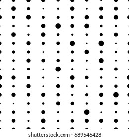 Geometric stripped seamless pattern with random dots. Monochrome abstract vector texture.