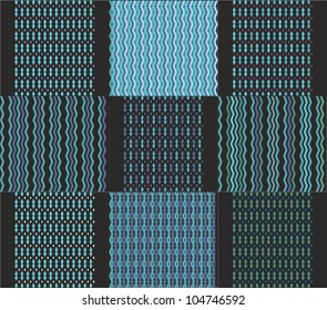 Geometric stripped zigzag pattern