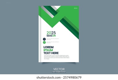 Geometric style book cover brochure design. Vector