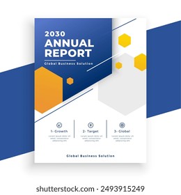 geometric style business annual report leaflet design a modern concept vector