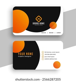 geometric style corporate identity card layout a printable design vector