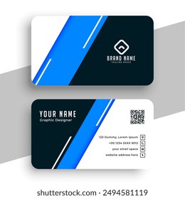 geometric style corporate visiting card layout for business promotion vector