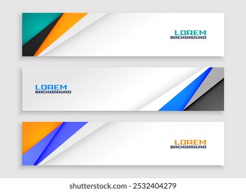 geometrische Stil Corporate Web Header Layout für moderne Websites Hintergrund Vektor