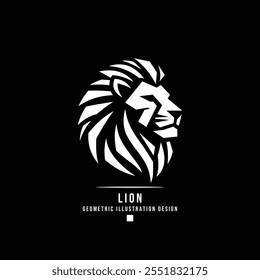 Estilo geométrico Lion Head Vetor Art