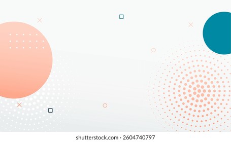 geometric style memphis pattern wallpaper with halftone effect vector