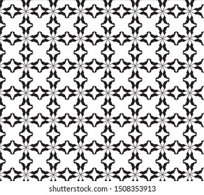 Geometric style pattern design art black and white color background and wallpaper 
