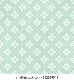 Geometric stylish texture with floral patterns green, white pattern. A seamless vector background.