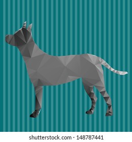 geometric stylized dog
