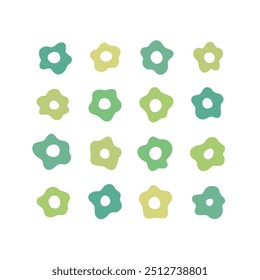 Geometric stylized flowers. Modern linear design sign. 60s and 70s Retro style.