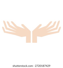 Geometric stylized hands gesture illustration