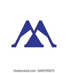  Geometric stylized M Logo Design