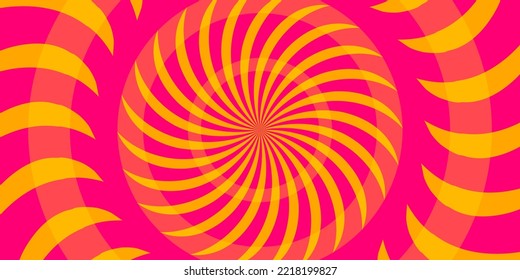 Geometric summer pattern with sunny abstract circle. Sun with rays. Vector illustration