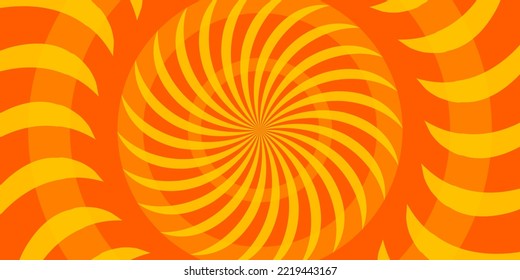 Geometric summer pattern with sunny abstract circle. Sun with rays. Vector illustration