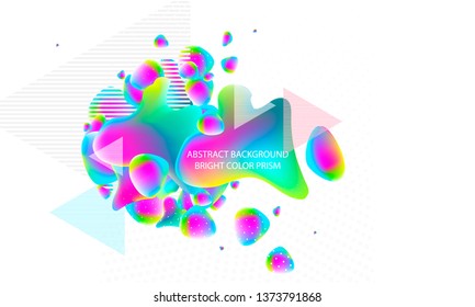 Geometric summer triangles light music bright colorful shapes abstract background plastic prism minimalism hipster style
