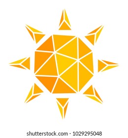Geometric sun icon illustration