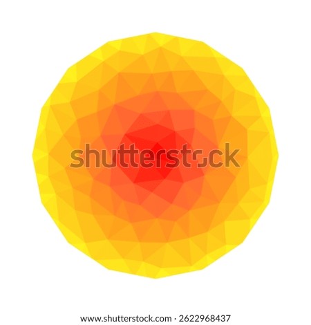 Geometric Sun Low Poly Polygonal Vector Illustration