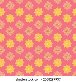 Geometric sunshine pattern repeat retro mid century illustrations inspired by Palm Springs summer. Vector illustration. Fun and cute summer surface design.